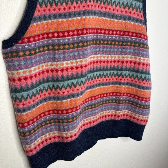 Brooks Brothers Women’s Wool Sweater Vest Size XXL Colorful Sleeveless Top - Picture 2 of 7
